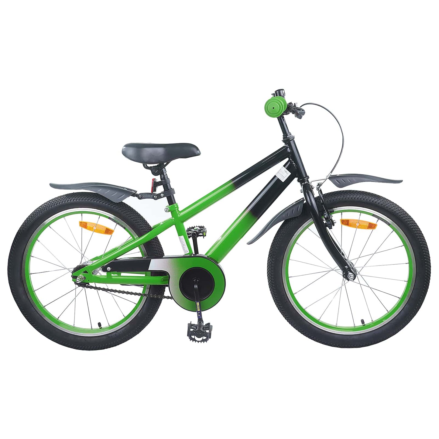 vidaXL Kids Bike 18 Inches for 5-7 Years Old Green Black