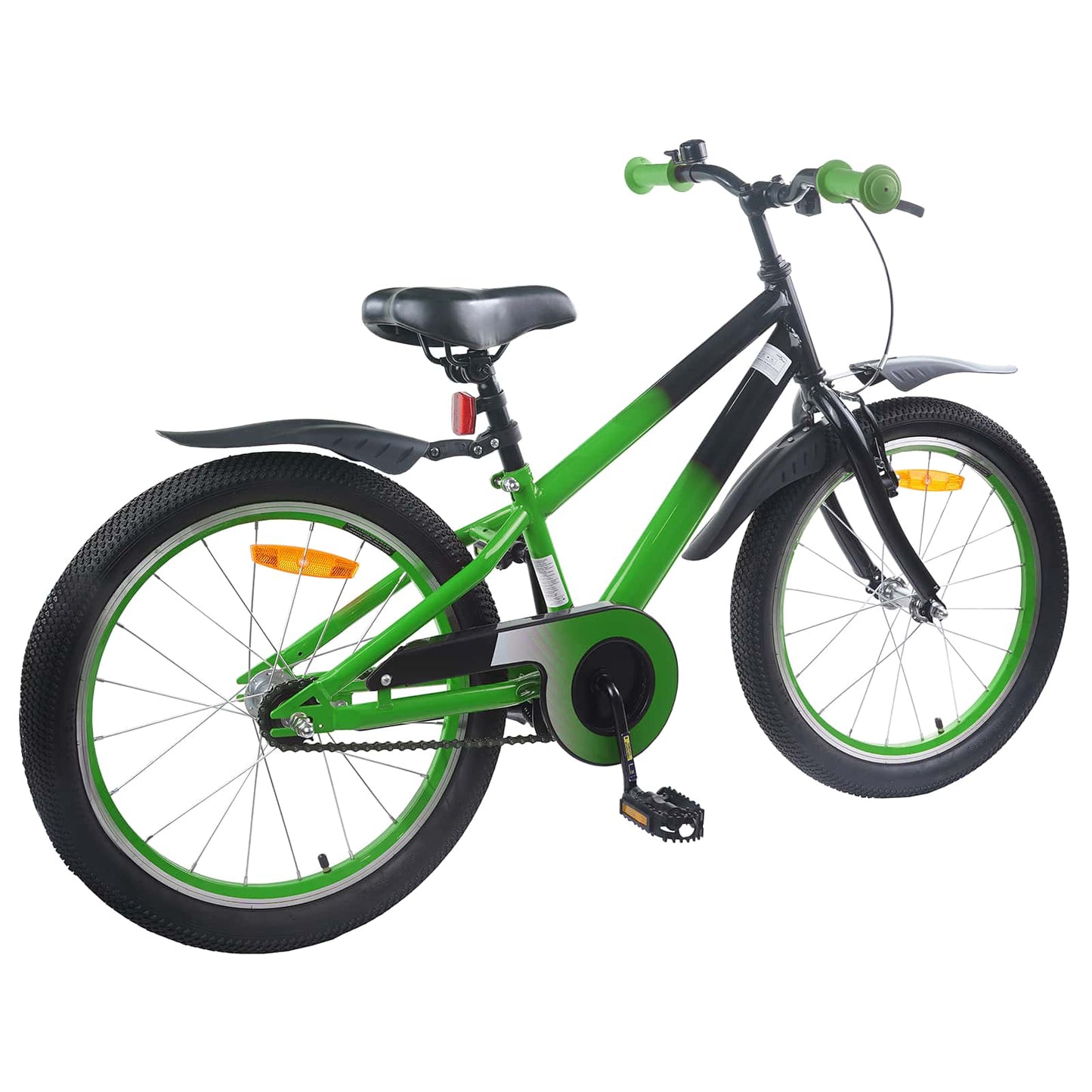vidaXL Kids Bike 22 Inches for 7-12 Years Old Green Black