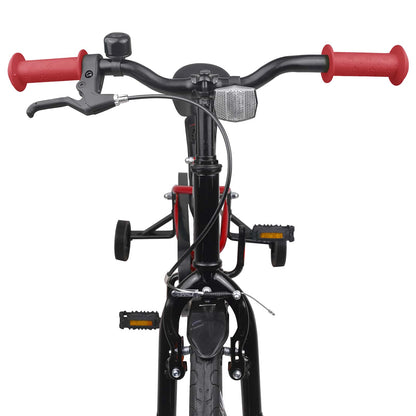 vidaXL Kids Bike 16 Inches for 4-6 Years Old Red Black