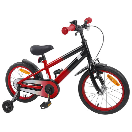 vidaXL Kids Bike 16 Inches for 4-6 Years Old Red Black