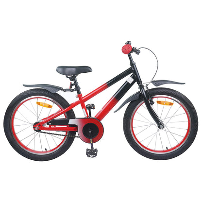 vidaXL Kids Bike 18 Inches for 5-7 Years Old Red Black