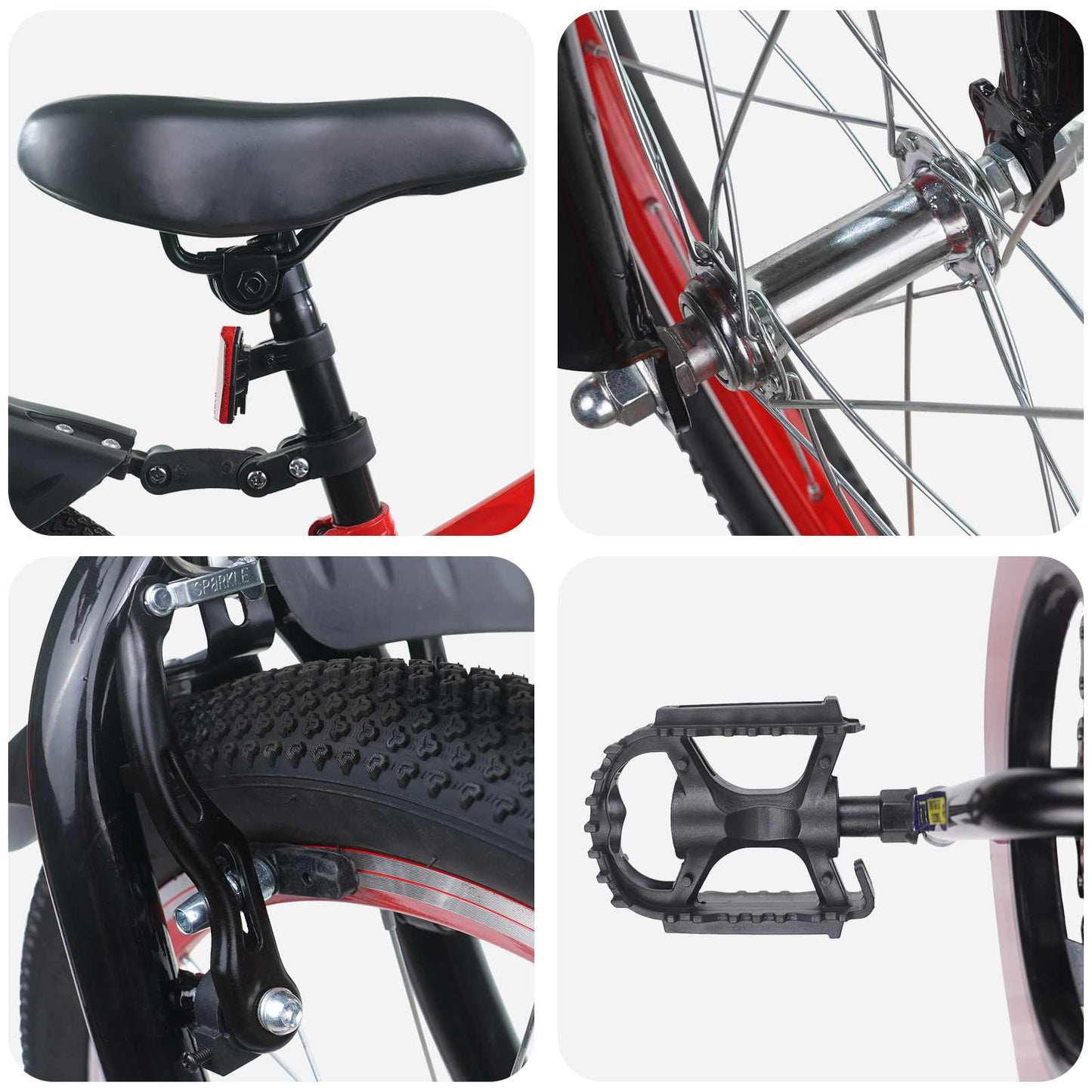 vidaXL Kids Bike 20 Inches for 6-11 Years Old Red and Black