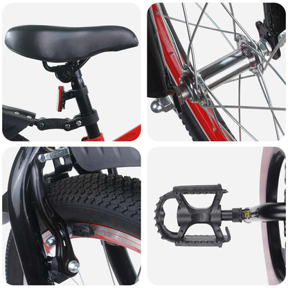vidaXL Kids Bike 20 Inches for 6-11 Years Old Red and Black