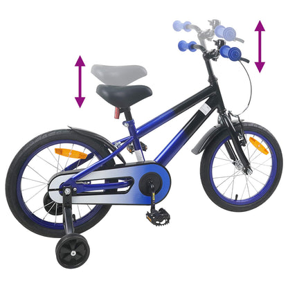 vidaXL Kids Bike 16 Inches for 4-6 Years Old Blue Black