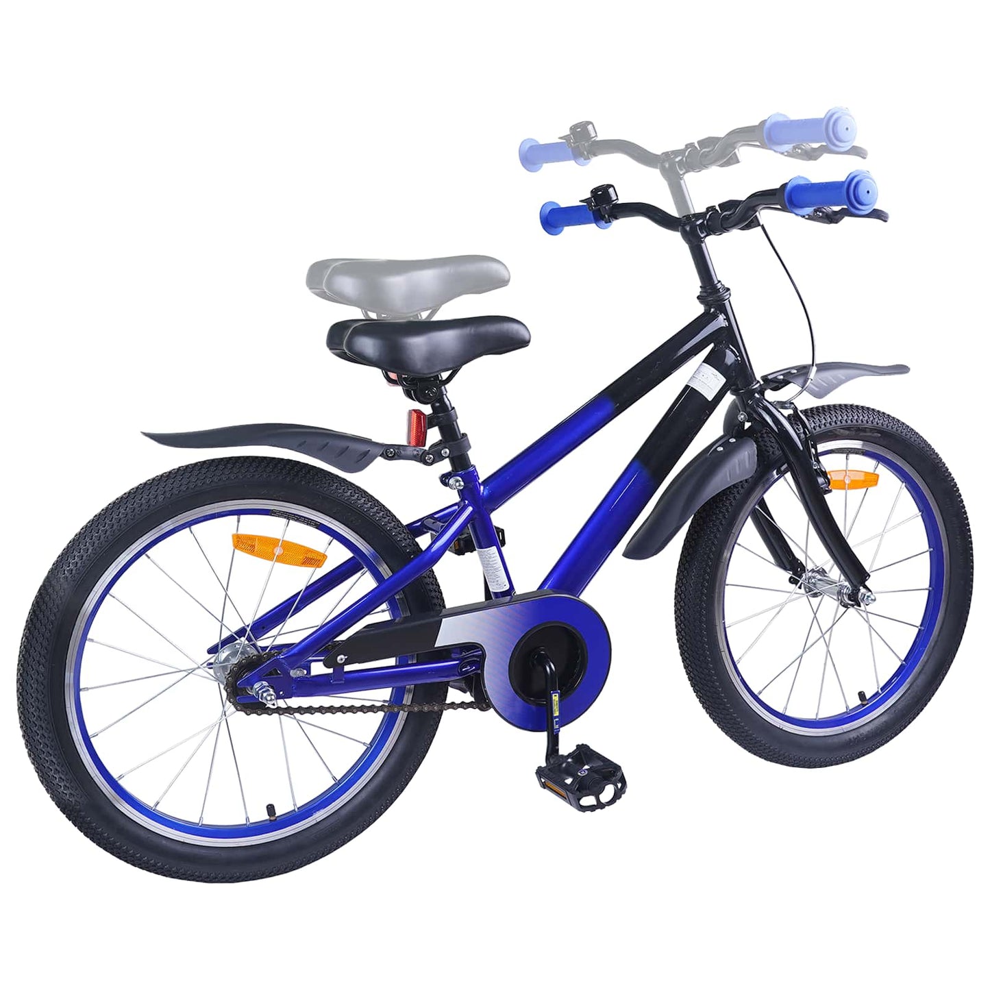 vidaXL Kids Bike 18 Inches for 5-7 Years Old Blue Black