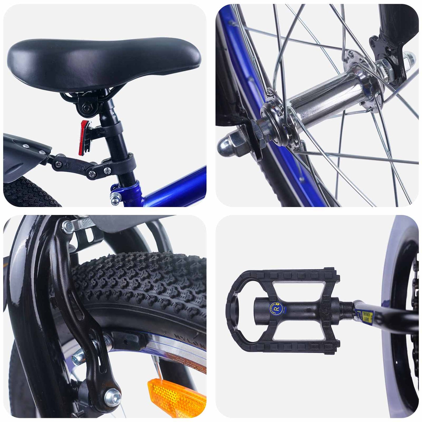 vidaXL Kids Bike 20 Inches for 6-11 Years Old Blue Black