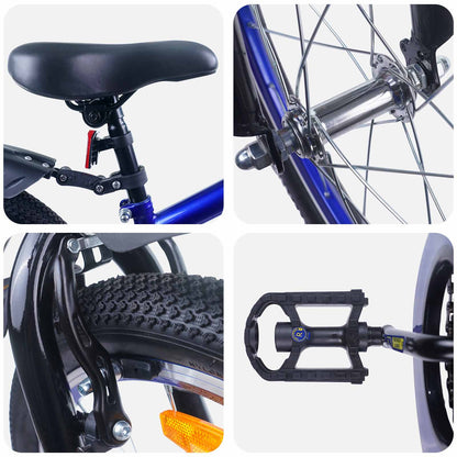 vidaXL Kids Bike 20 Inches for 6-11 Years Old Blue Black