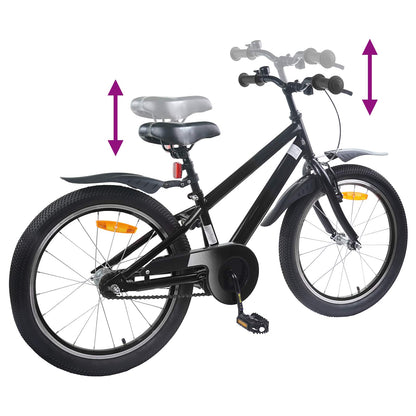 vidaXL Kids Bike 18 Inches for 5-7 Years Old Black