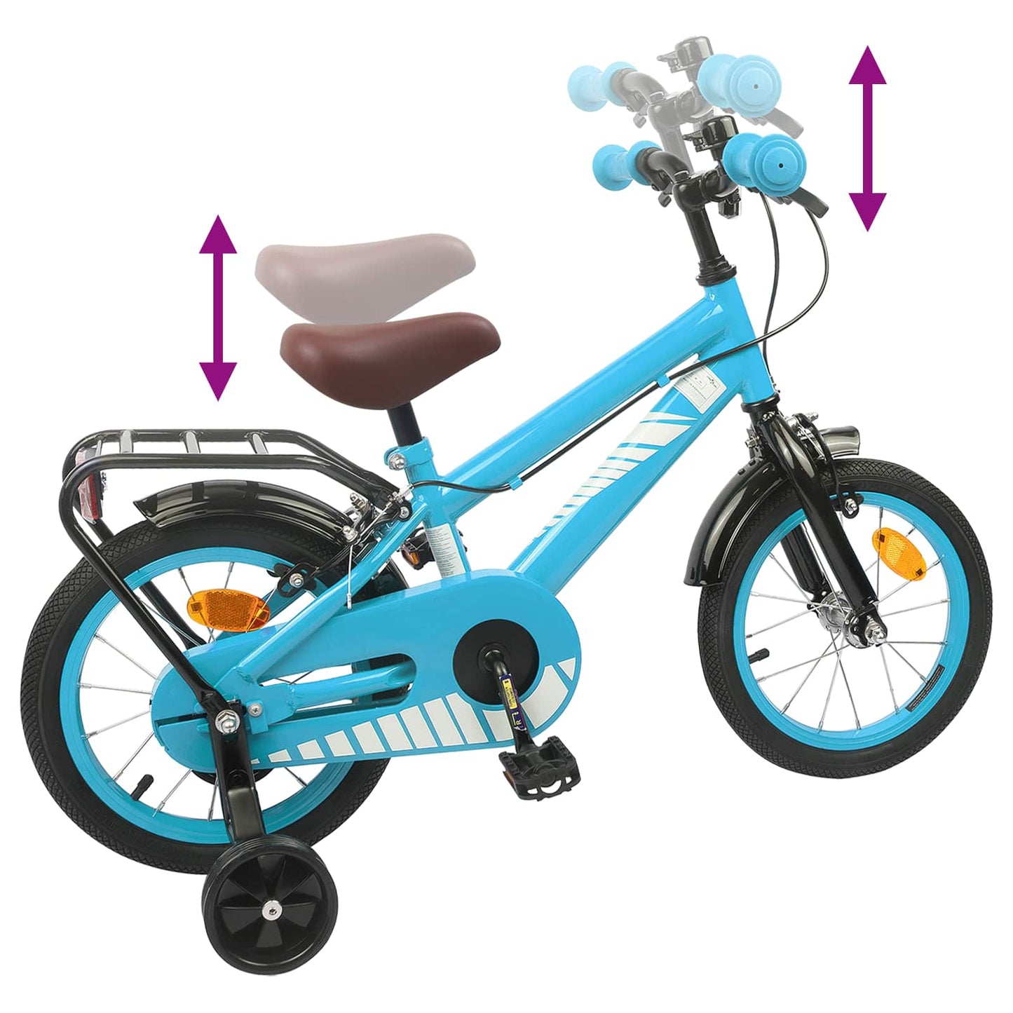 vidaXL Kids Bike 12 Inches for 2-4 Years Old Light Blue