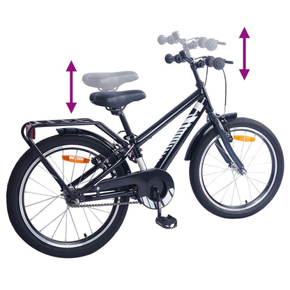 vidaXL Kids Bike 20 Inches for 6-11 Years Old Black