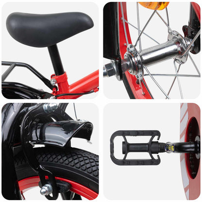 vidaXL Kids Bike 14 Inches for 3-5 Years Old Red