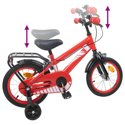 vidaXL Kids Bike 14 Inches for 3-5 Years Old Red