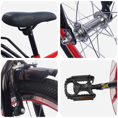 vidaXL Kids Bike 20 Inches for 6-11 Years Old Red