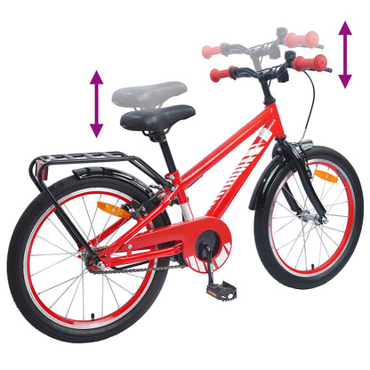 vidaXL Kids Bike 20 Inches for 6-11 Years Old Red