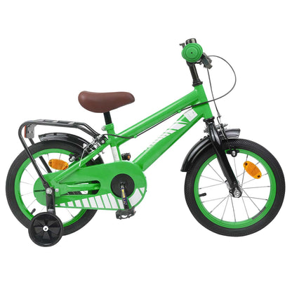 vidaXL Kids Bike 16 Inches for 4-6 Years Old Green
