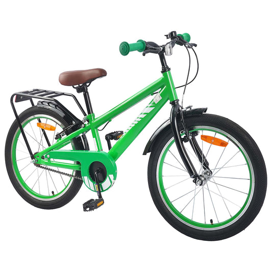 vidaXL Kids Bike 18 Inches for 5-7 Years Old Green