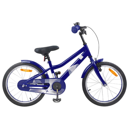 vidaXL Kids Bike 18 Inches for 5-7 Years Old Dark Blue