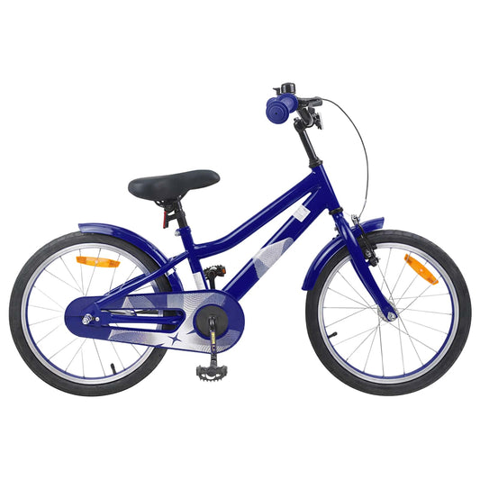vidaXL Kids Bike 18 Inches for 5-7 Years Old Dark Blue