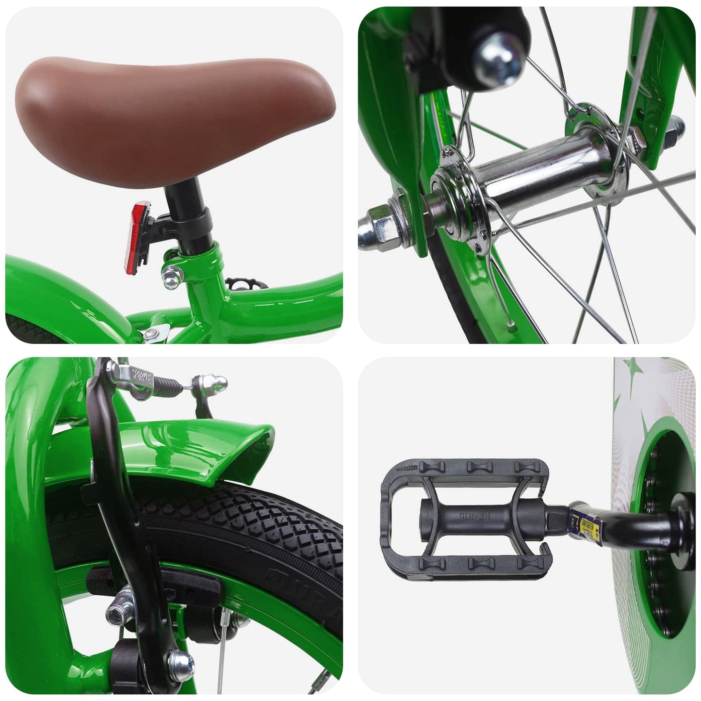 vidaXL Kids Bike 16 Inches for 4-6 Years Old Green