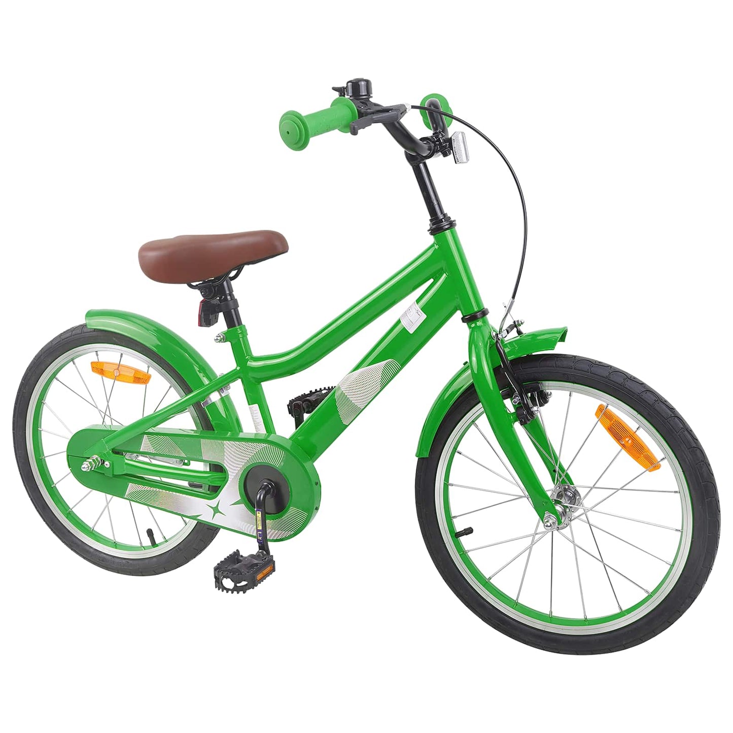 vidaXL Kids Bike 18 Inches for 5-7 Years Old Green