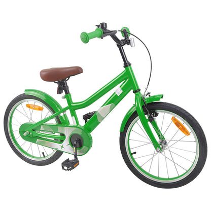 vidaXL Kids Bike 18 Inches for 5-7 Years Old Green