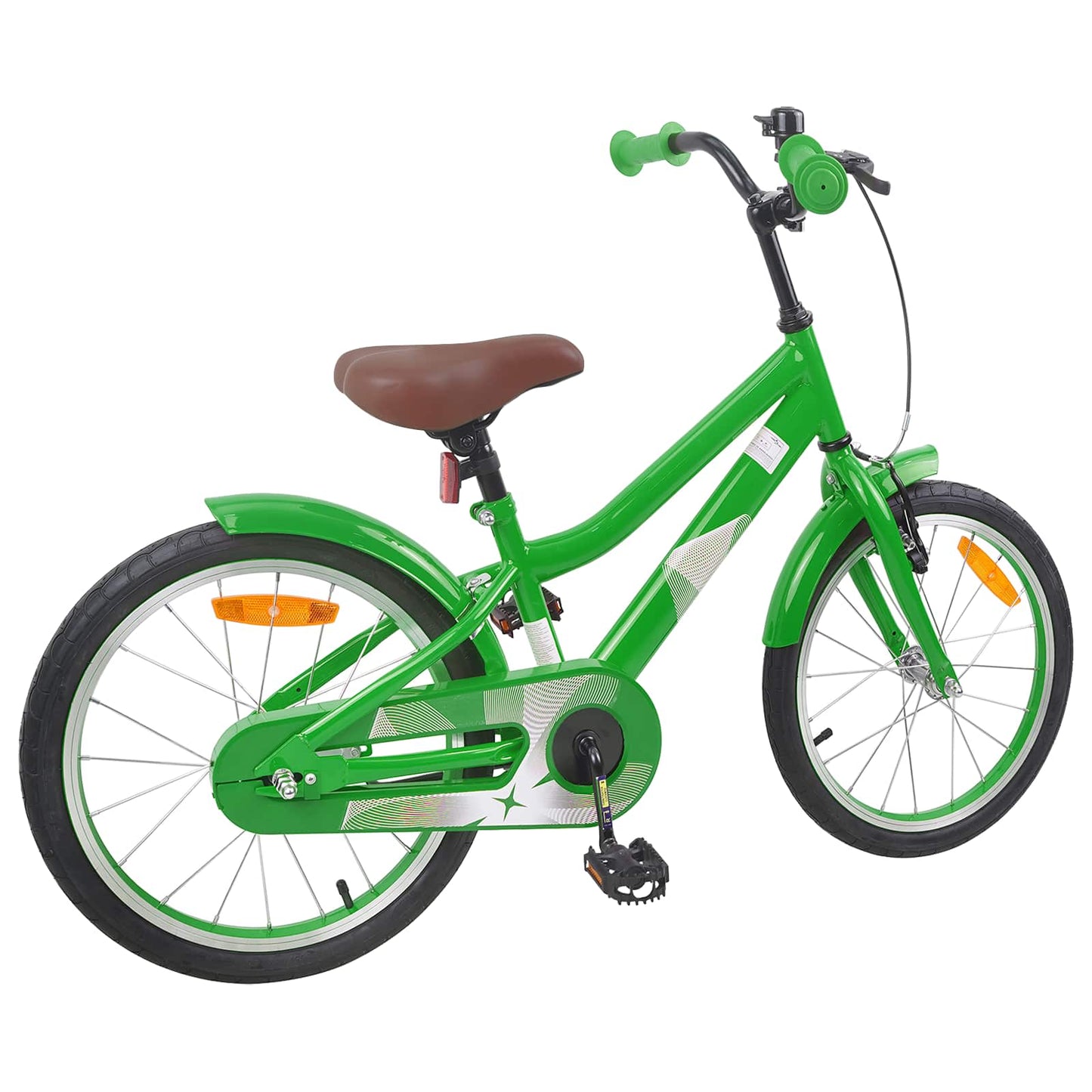 vidaXL Kids Bike 18 Inches for 5-7 Years Old Green