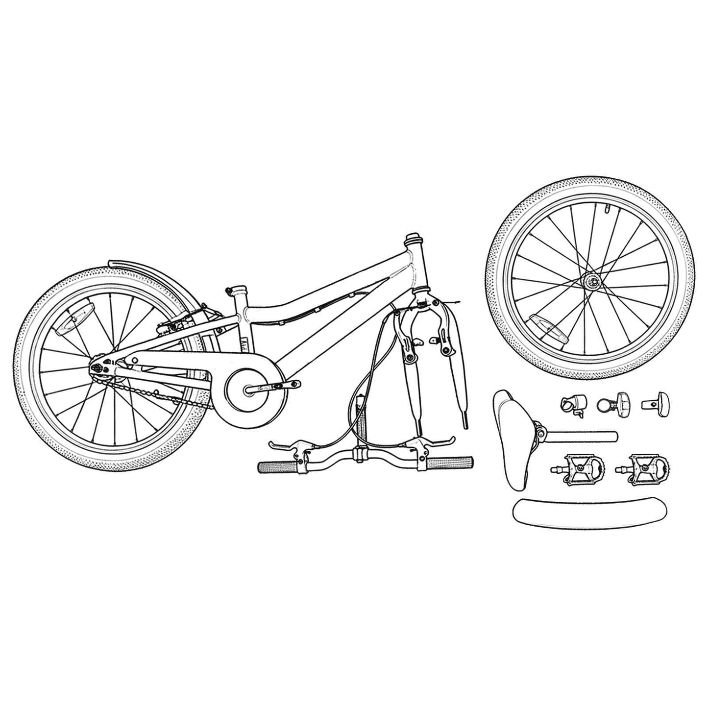 vidaXL Kids Bike 18 Inches for 5-7 Years Old Green