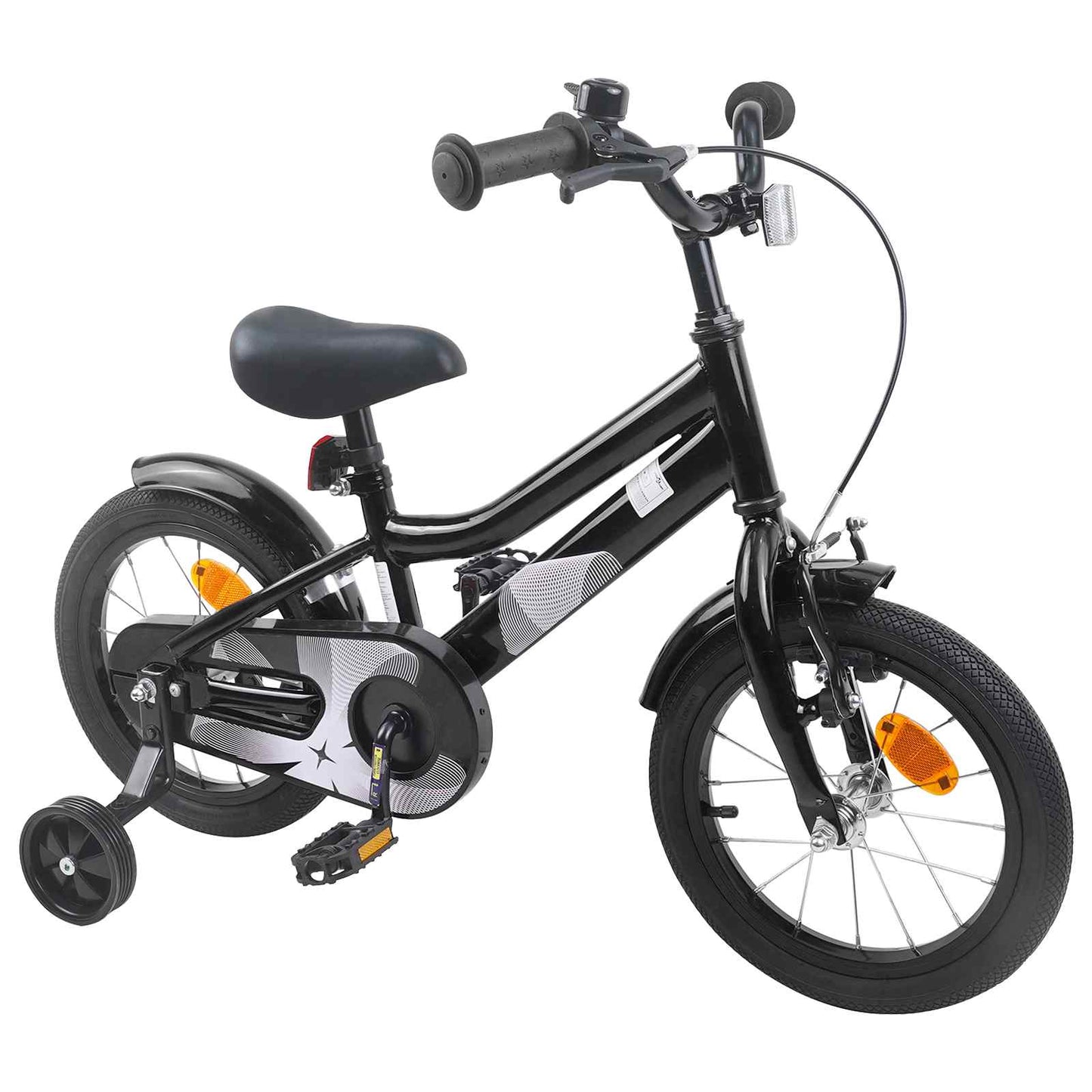 vidaXL Kids Bike 12 Inches for 2-4 Years Old Black