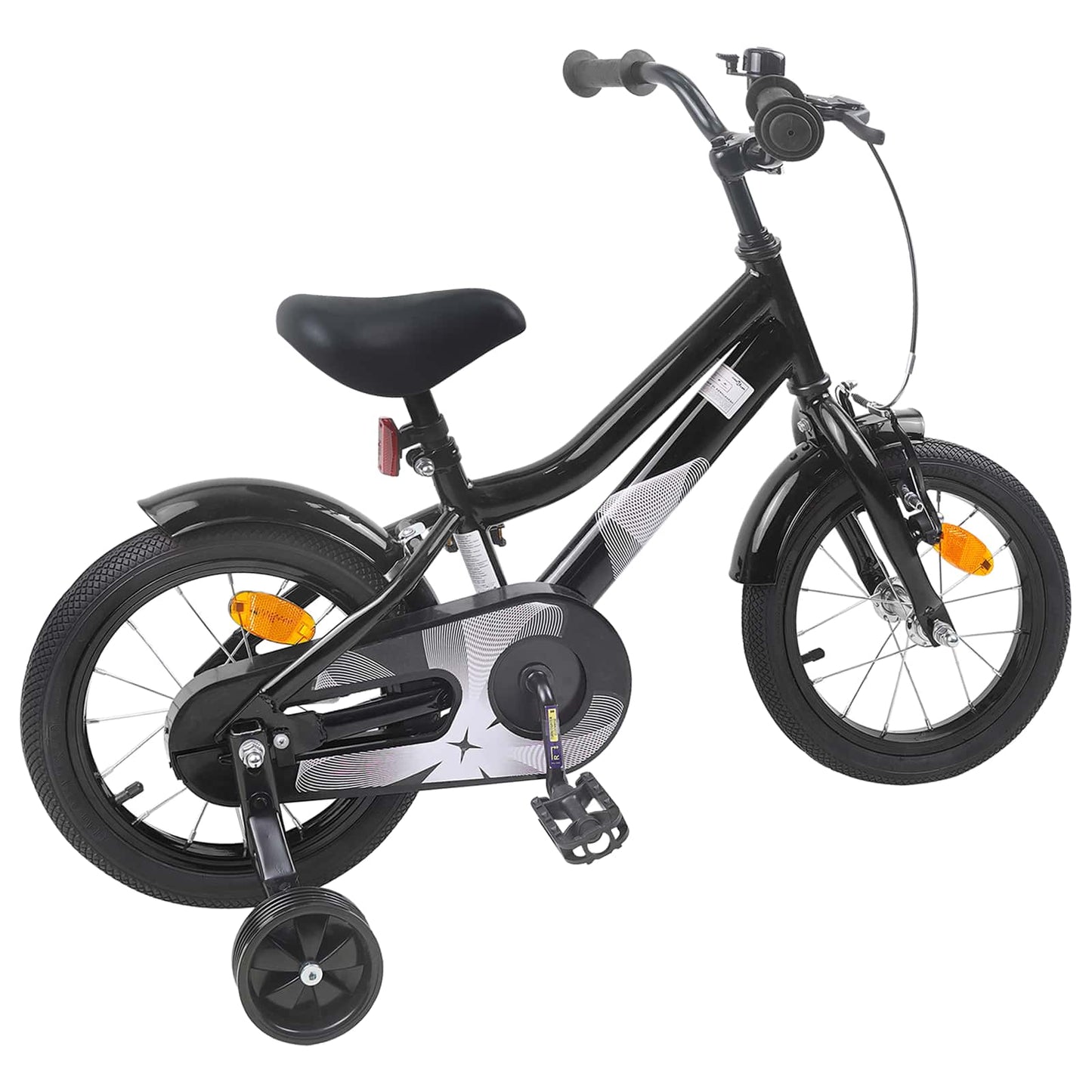 vidaXL Kids Bike 12 Inches for 2-4 Years Old Black