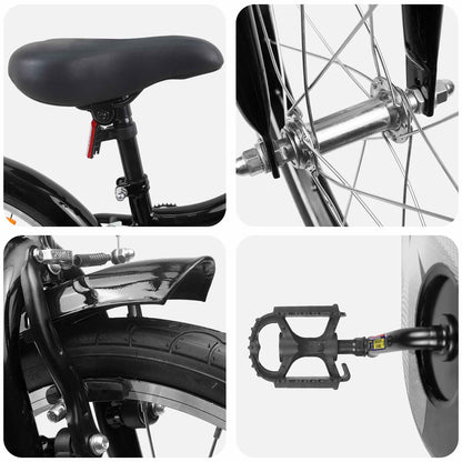 vidaXL Kids Bike 18 Inches for 5-7 Years Old Black