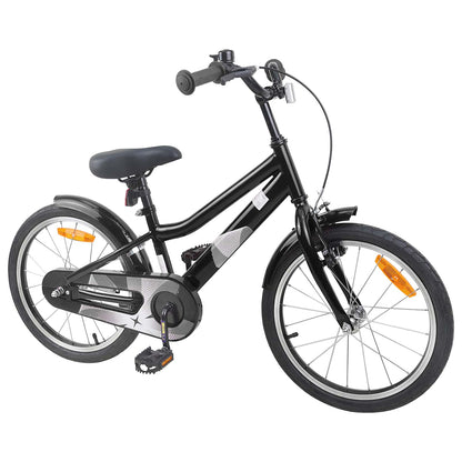 vidaXL Kids Bike 18 Inches for 5-7 Years Old Black