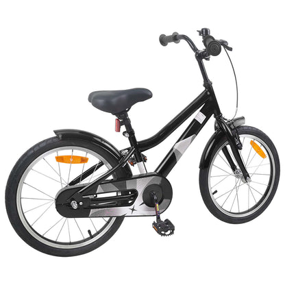 vidaXL Kids Bike 18 Inches for 5-7 Years Old Black