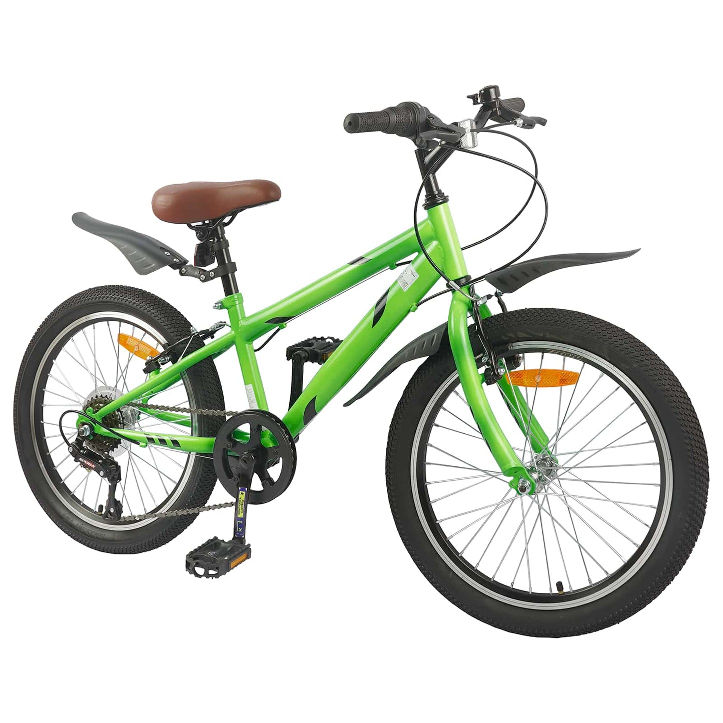 vidaXL Kids Bike 20'' 6-Speed for 6-11 Years Old Green