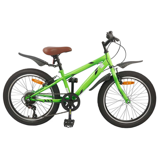 vidaXL Kids Bike 24'' 6-Speed for 8-12 Years Old Green