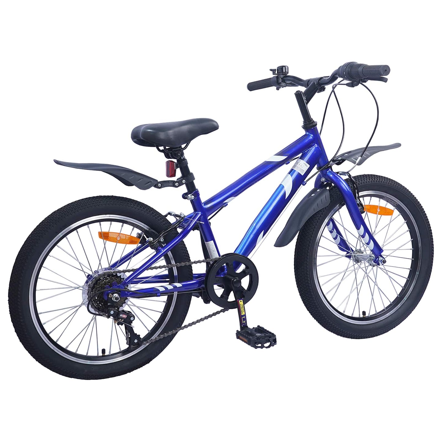 vidaXL Kids Bike 20'' 6-Speed for 6-11 Years Old Dark Blue