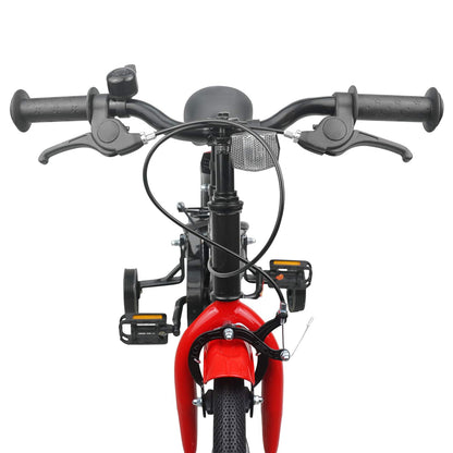 vidaXL Kids Bike 12 Inches for 2-4 Years Old Black Red