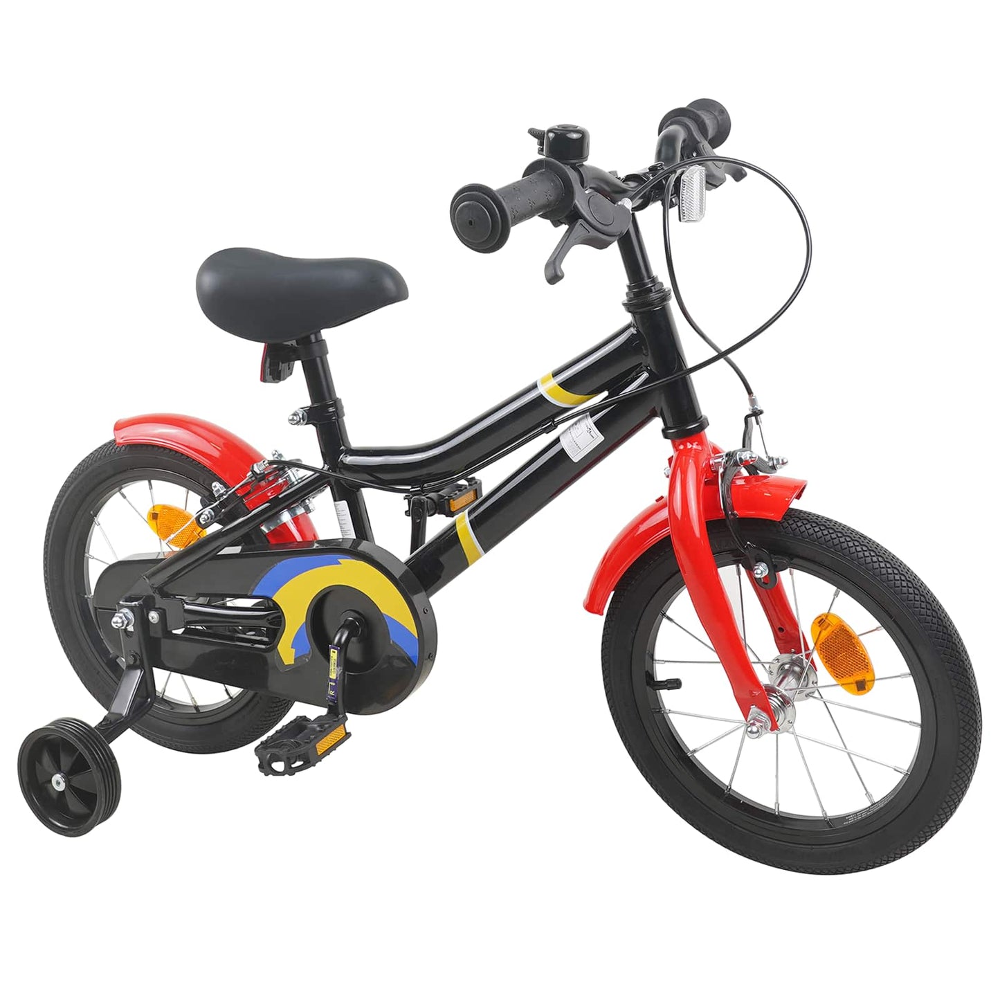 vidaXL Kids Bike 12 Inches for 2-4 Years Old Black Red