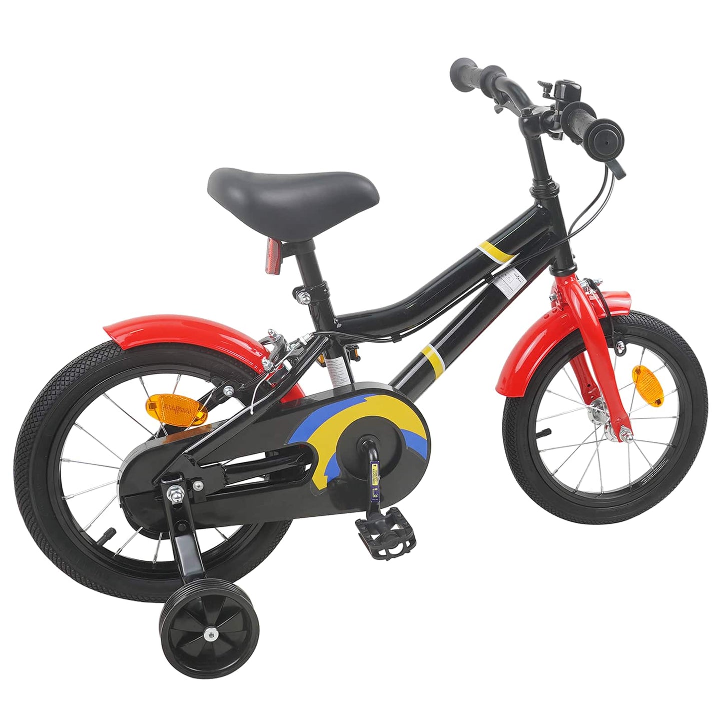 vidaXL Kids Bike 12 Inches for 2-4 Years Old Black Red