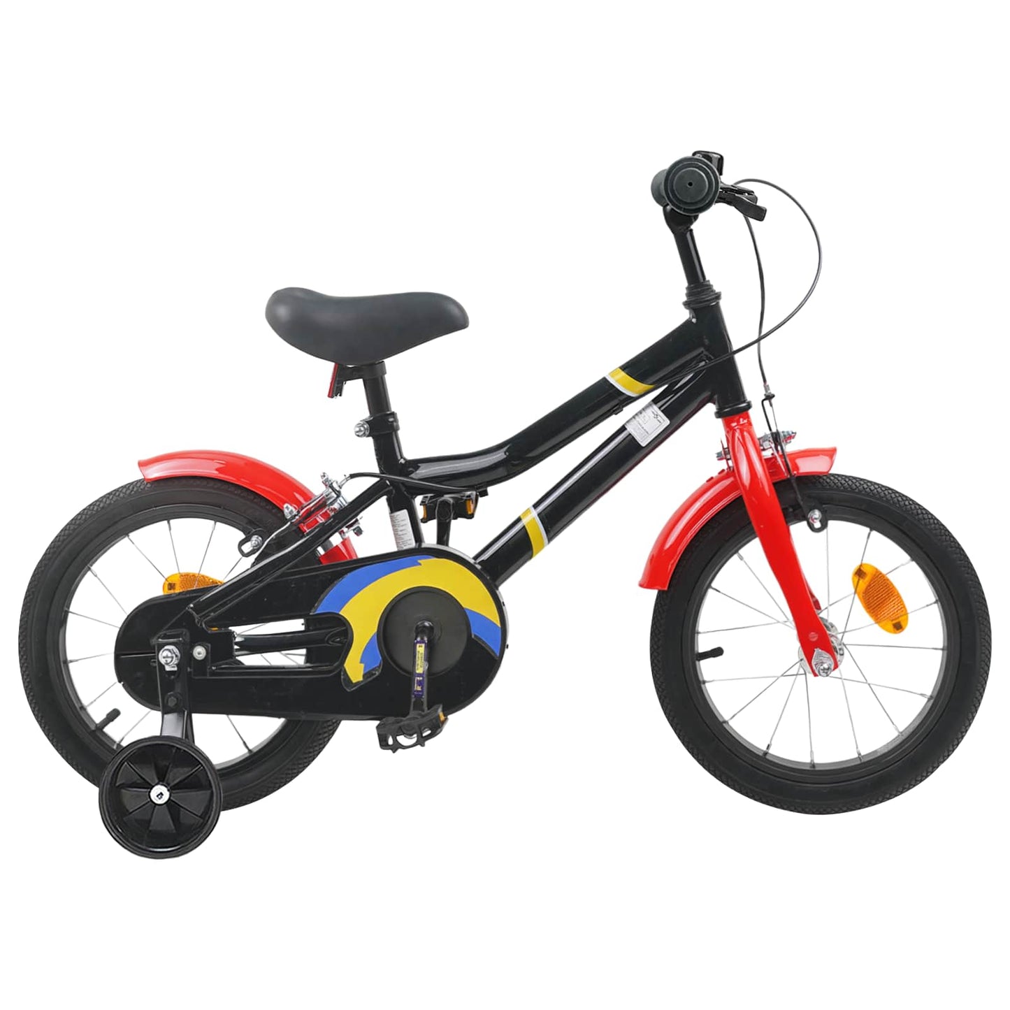 vidaXL Kids Bike 12 Inches for 2-4 Years Old Black Red