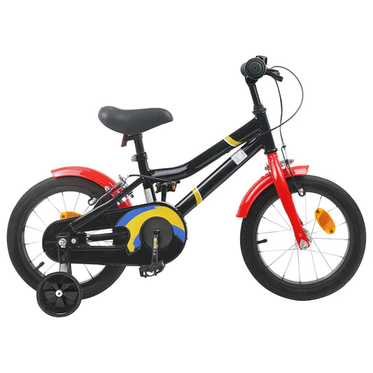 vidaXL Kids Bike 14 Inches for 3-5 Years Old Black Red