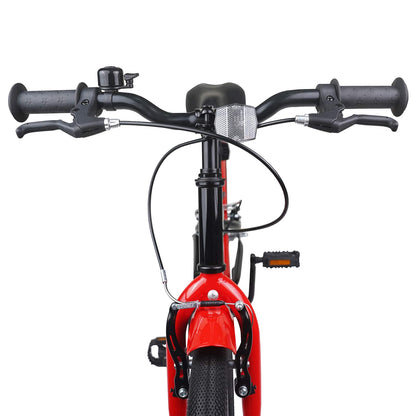 vidaXL Kids Bike 22 Inches for 7-12 Years Old Black Red