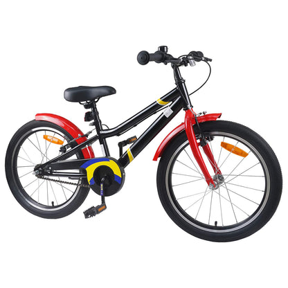 vidaXL Kids Bike 22 Inches for 7-12 Years Old Black Red