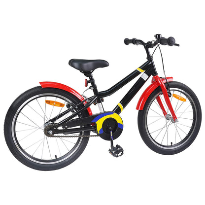 vidaXL Kids Bike 22 Inches for 7-12 Years Old Black Red