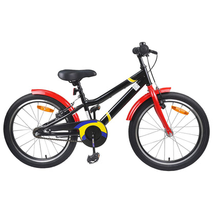vidaXL Kids Bike 22 Inches for 7-12 Years Old Black Red