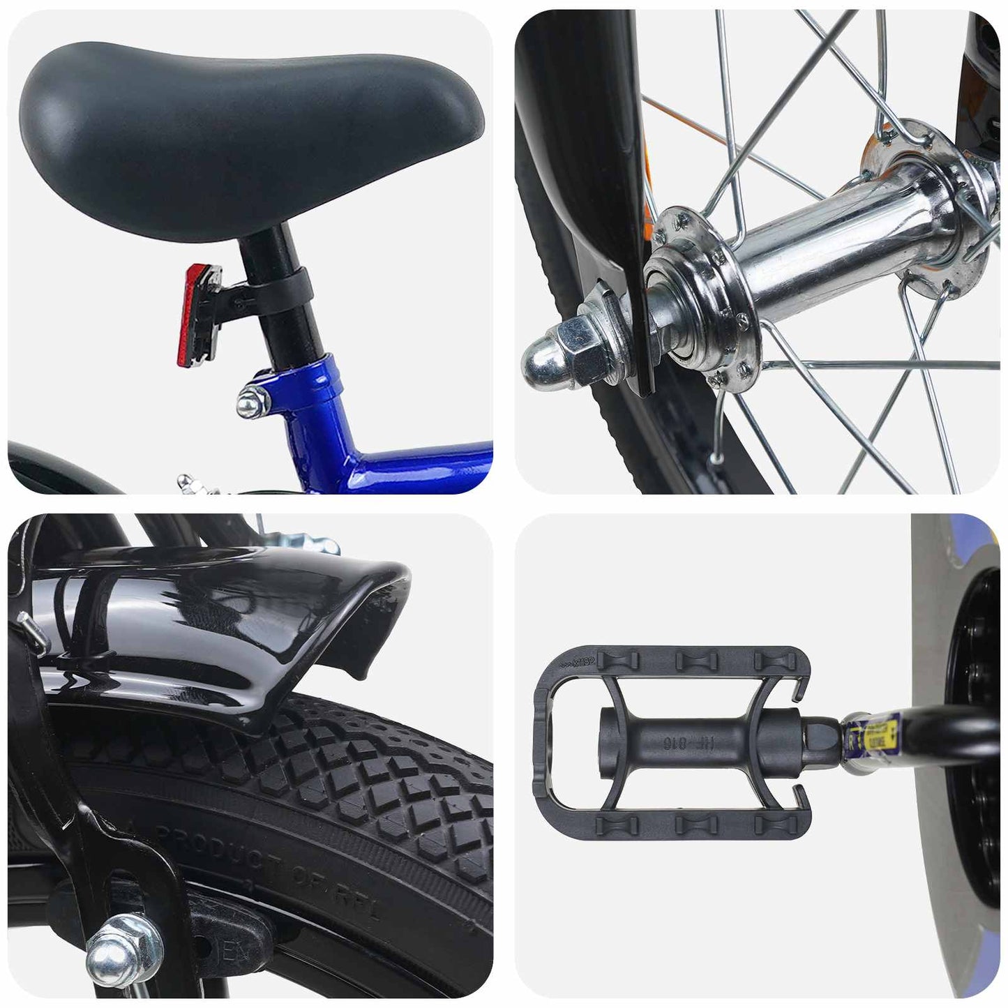 vidaXL Kids Bike 12 Inches for 2-4 Years Old Blue and Black