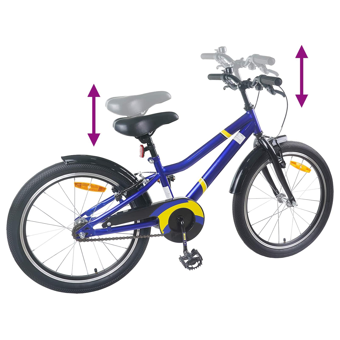 vidaXL Kids Bike 20 Inches for 6-11 Years Old Blue Black