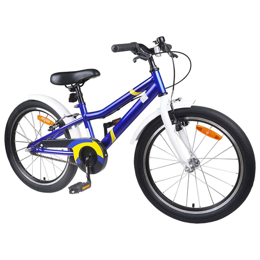 vidaXL Kids Bike 18 Inches for 5-7 Years Old Blue White