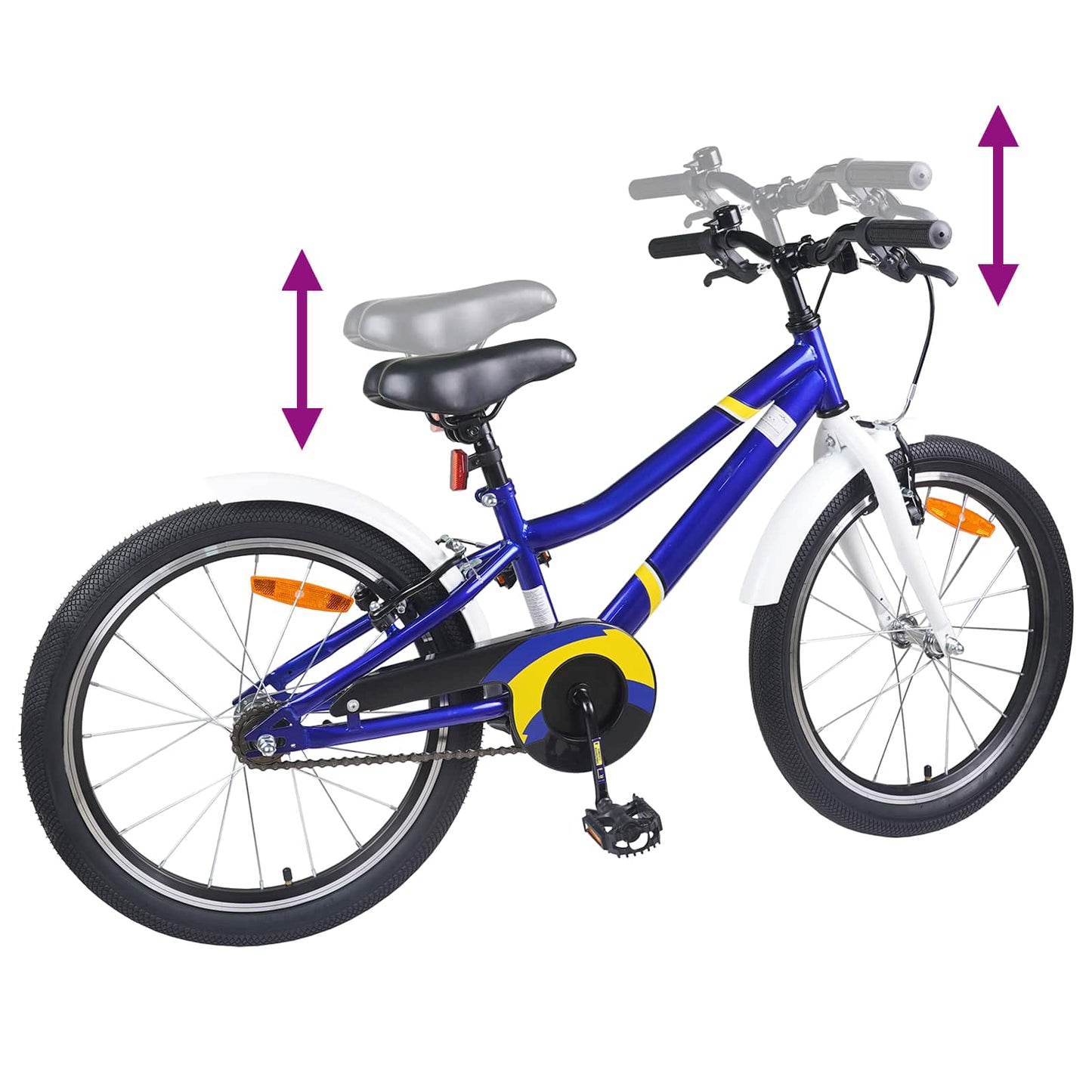 vidaXL Kids Bike 20 Inches for 6-11 Years Old Blue White