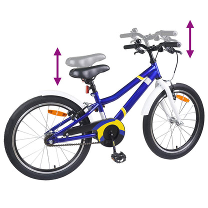 vidaXL Kids Bike 20 Inches for 6-11 Years Old Blue White