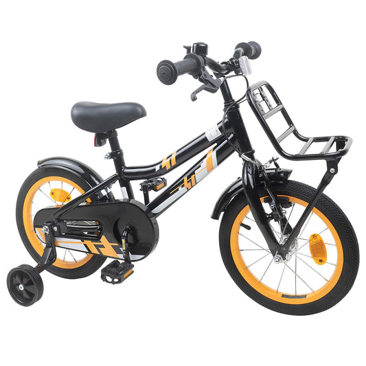 vidaXL Kids Bike 12 Inches for 2-4 Years Old Orange Black